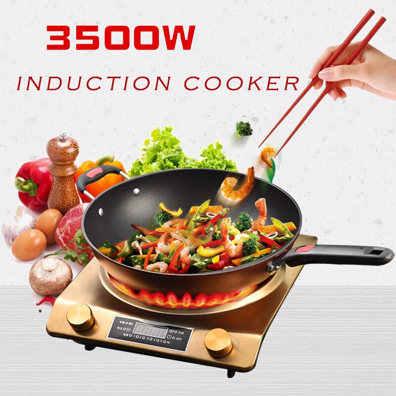 3500W Household Induction Cooker Large Power Concave Induction Cooker Waterproof Electromagnetic Furnace