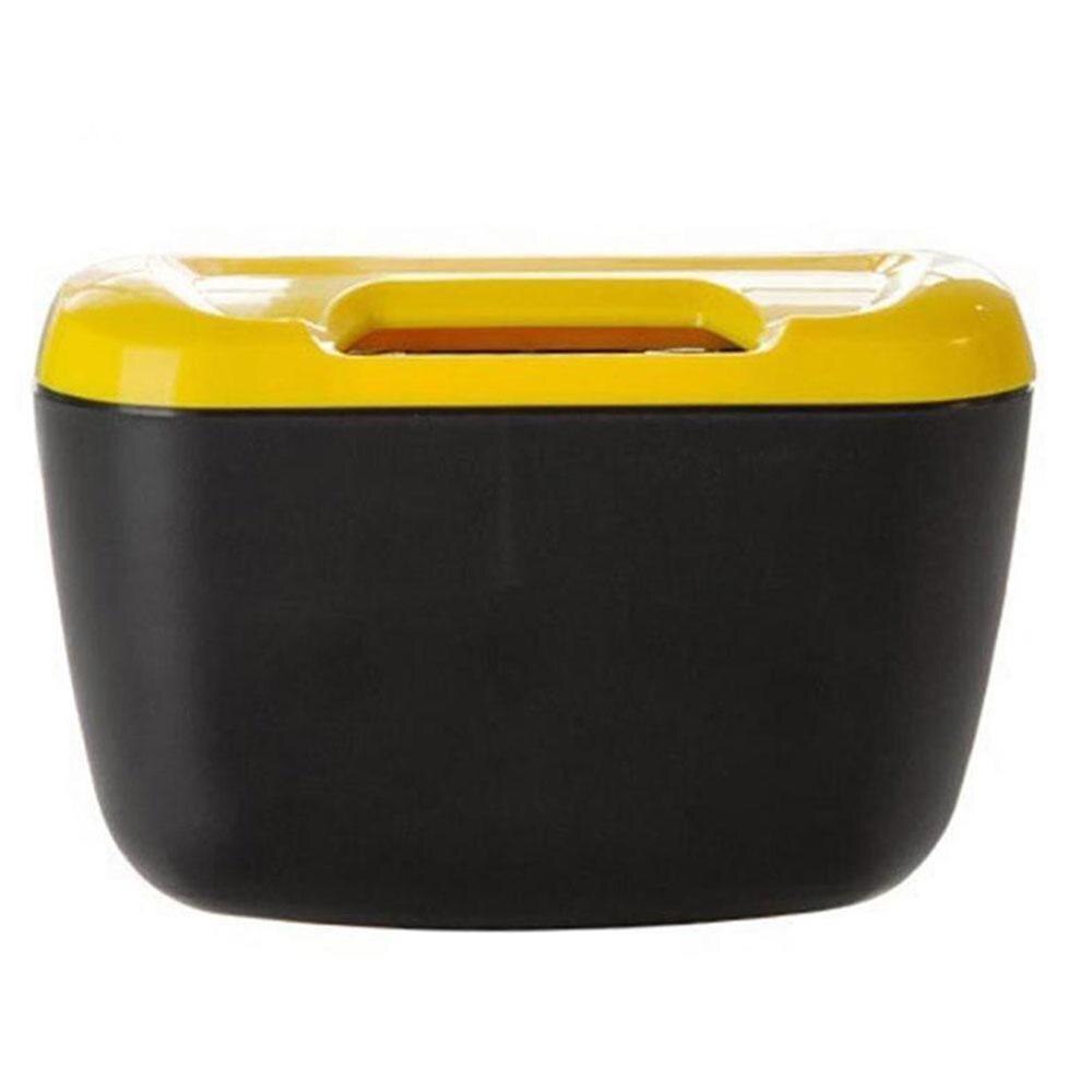 Mini Vehicle Auto Car Garbage Dust Case Holder Rubbish Organizer Box Can Multifunction Trash Bin D3V2: yellow