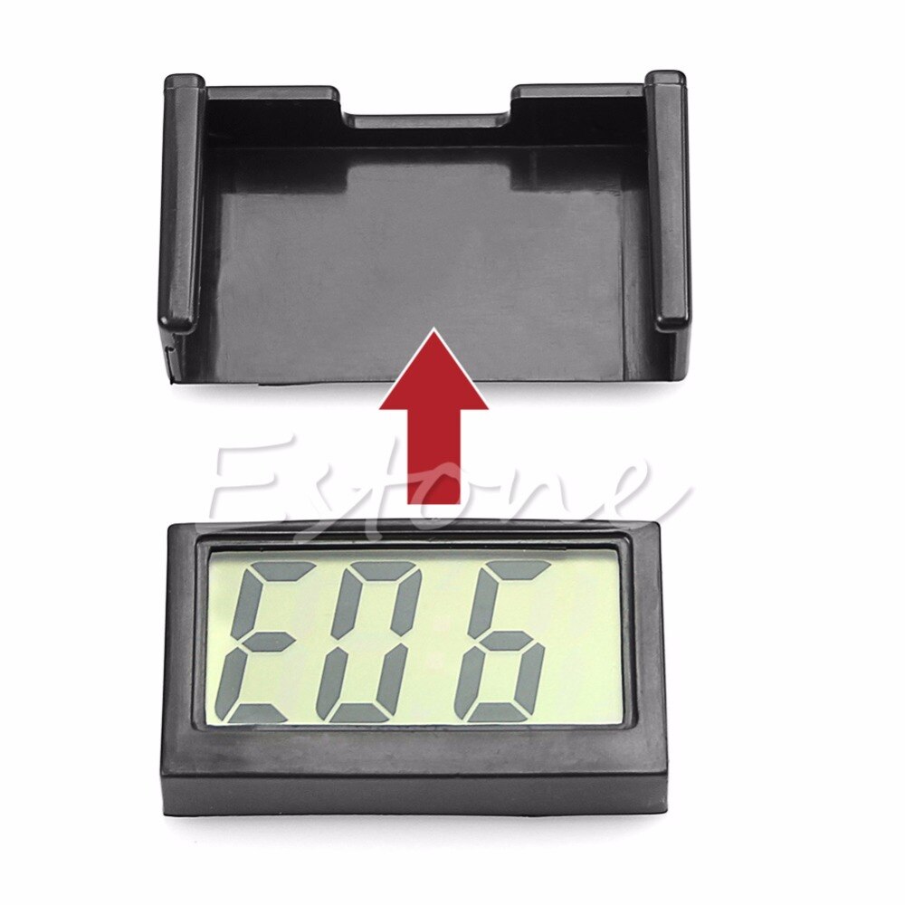 Interior Car Auto Desk Dashboard Digital Clock LCD Screen Self-Adhesive Bracket