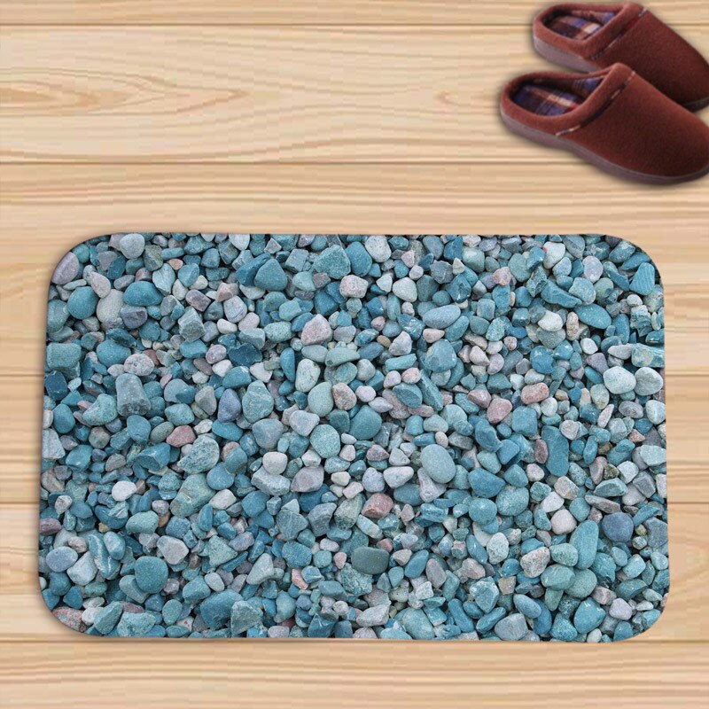 3D tapis de pierre de galets paillassons tapis de porte cuisine extérieure salon tapis de sol tapis zone imperméable couloir bienvenue tapis de sol tapis: TMD0002