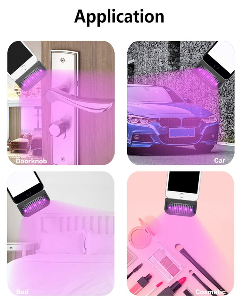 Disinfection Pocket Lamp UV Sanitizing Wand Ultraviolet Kill Mites Stick Personal Germicidal Lamp DC 5V UVA Sterilizer-light