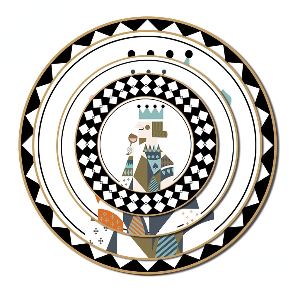 2022 style ceramic plate set dinner plates ceramic plate dessert plate bone china plate sets Decorative plate: 10.5-inch plate