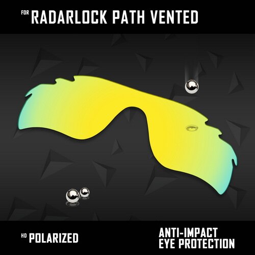 Lentes de repuesto oowlit para gafas de sol oakley radarlock path vented  oo9181 polarizadas (varios colores): 24k de oro