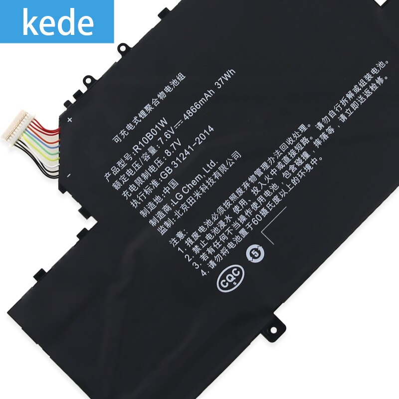 Kede 7.6 V 38wh Originele R10B01W Laptop Batterij Voor Xiaomi ml Air 12.5/in R10B01W Tablet