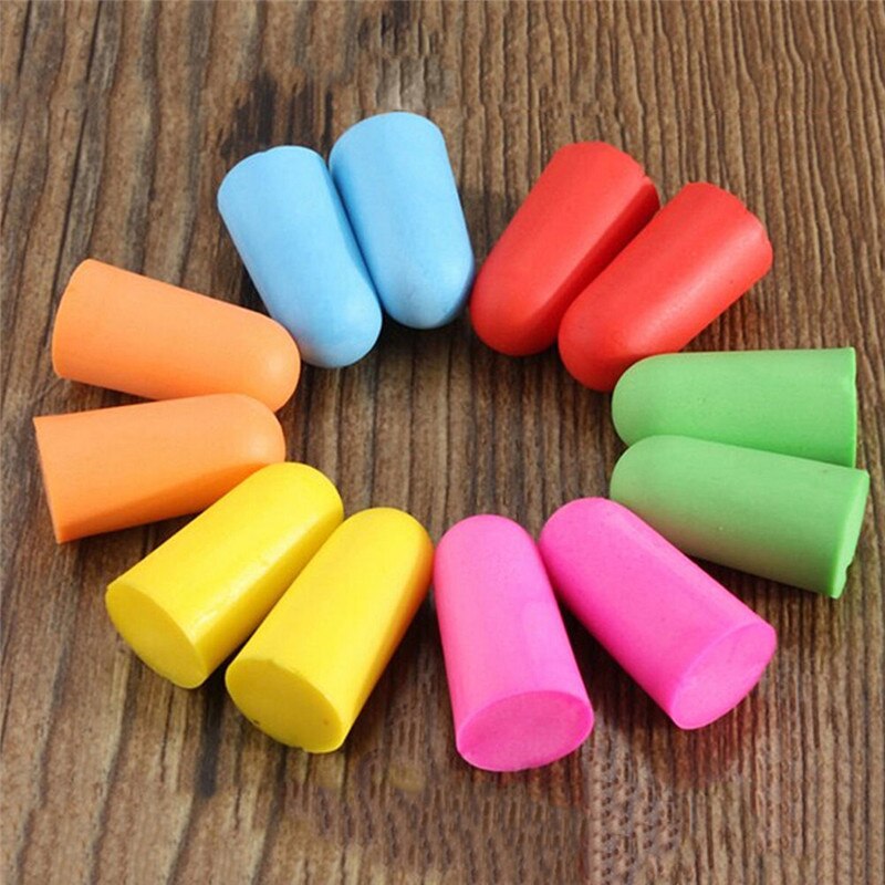 10 Pairs Noise Reduction Soft Foam Ear Plugs Comfort Tapered Travel Sleep Prevention Earplugs Sound Insulation Ear Protection
