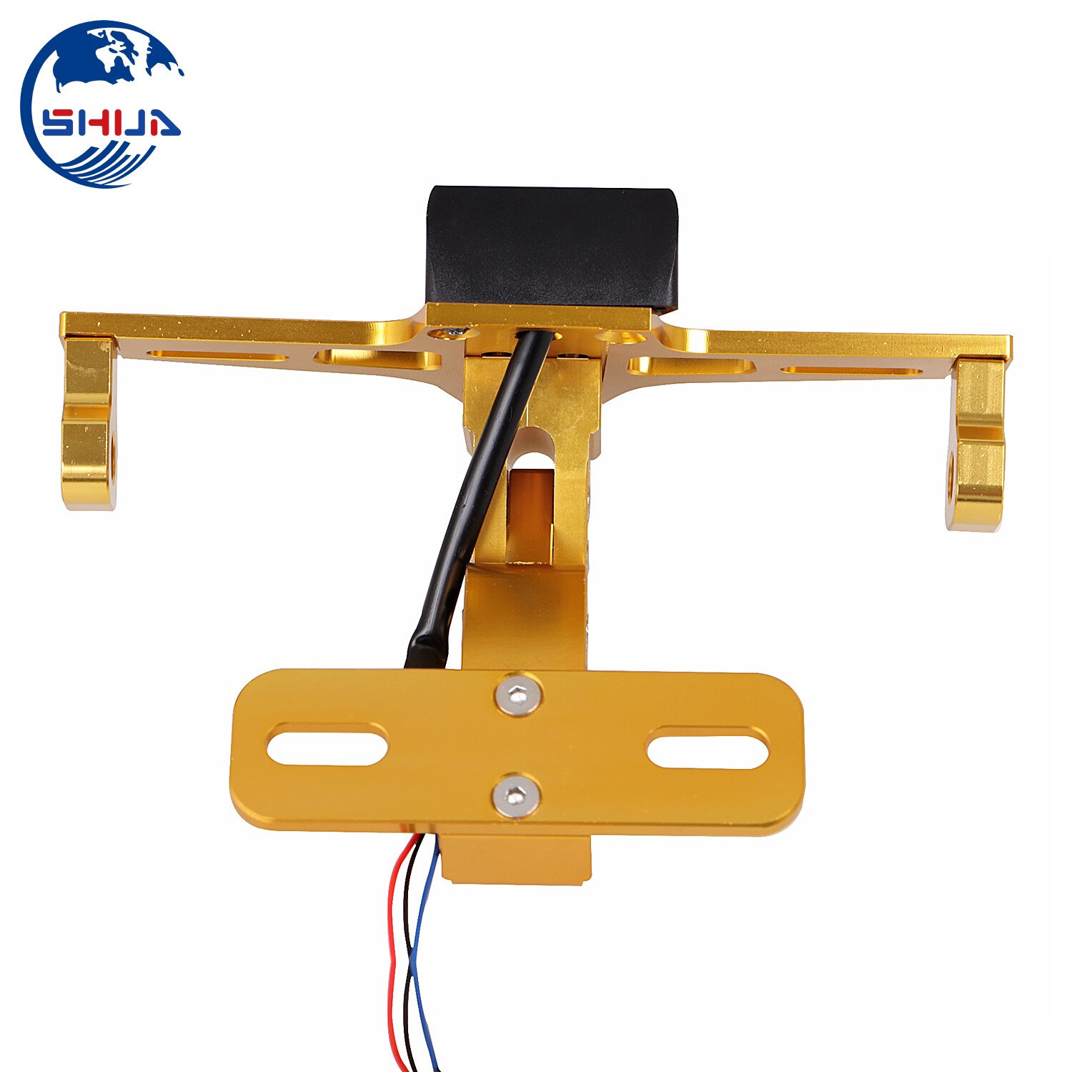 Motorcycle Gold CNC LED Tail Light Lincense Plate Holder Bracket Fender Eliminator For Honda Suzuki YAMAHA R25 R3 MSX