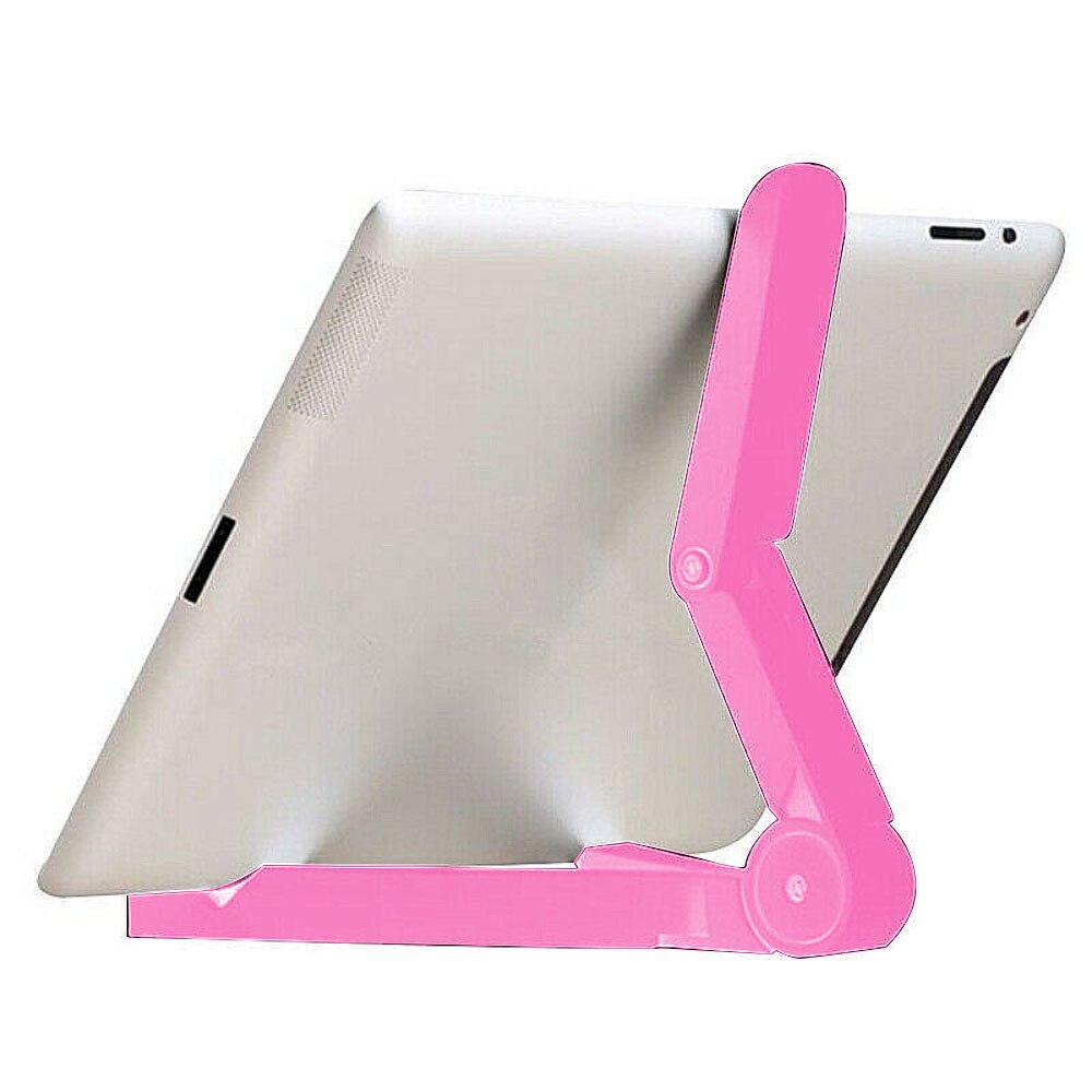 Verstelbare desktopstandaard, statief, tafelstandaard, opvouwbare telefoon- en tabletstandaard, houder voor iphone, ipad mini 1, 2 3 4, air pro: Roze