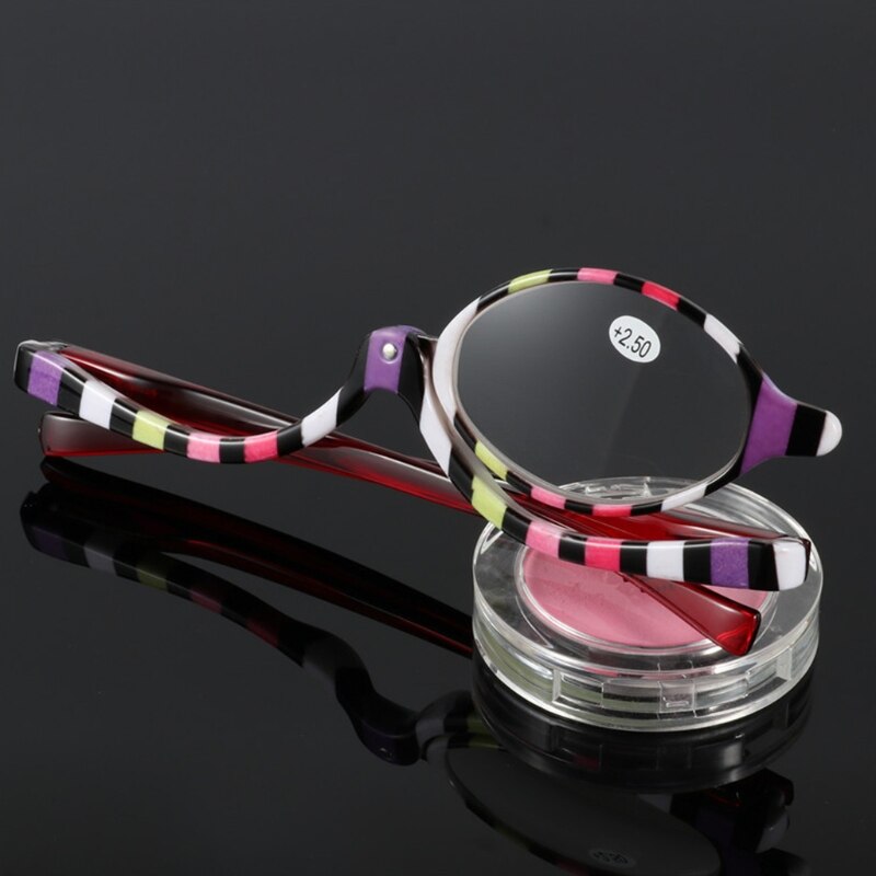 Magnifying Glasses Makeup Cosmetic Reading Glass Folding Eyeglasses +1.5~+4.0