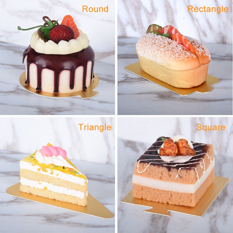 100Pcs/lot Mousse Cake Boards Tray Golden Paper Cakeboard for Cake Dessert Display Tray Wedding Birthday Cake Decorating Tools