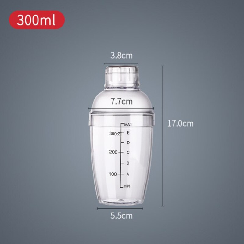 Acrylic Tea Shaker Cocktail Juice Shaker Bottle Bar Supplies: A300