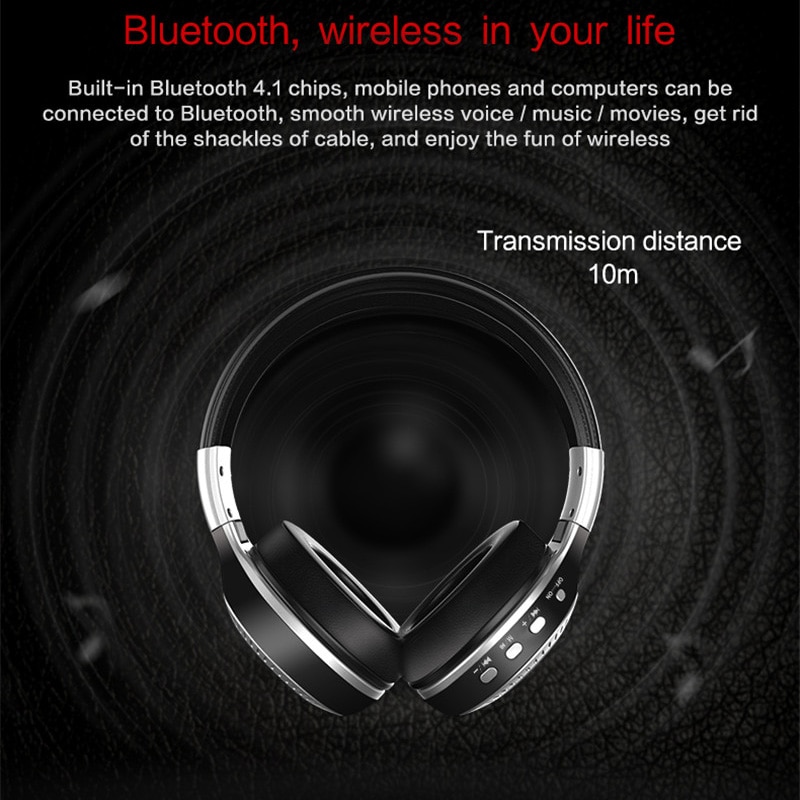 UNITOP zélot B19 Bluetooth casque sans fil stéréo écouteurs musique casque TF /Support carte SD avec micro pour Xiaomi Sumsamg