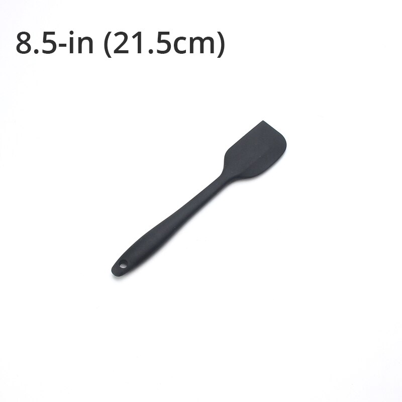 Ustensiles de cuisine antiadhésifs ensemble de ustensiles de cuisine en Silicone Gadgets de cuisine spatule cuillère ustensiles de cuisine bricolage outils de cuisine: Black Small Spatula
