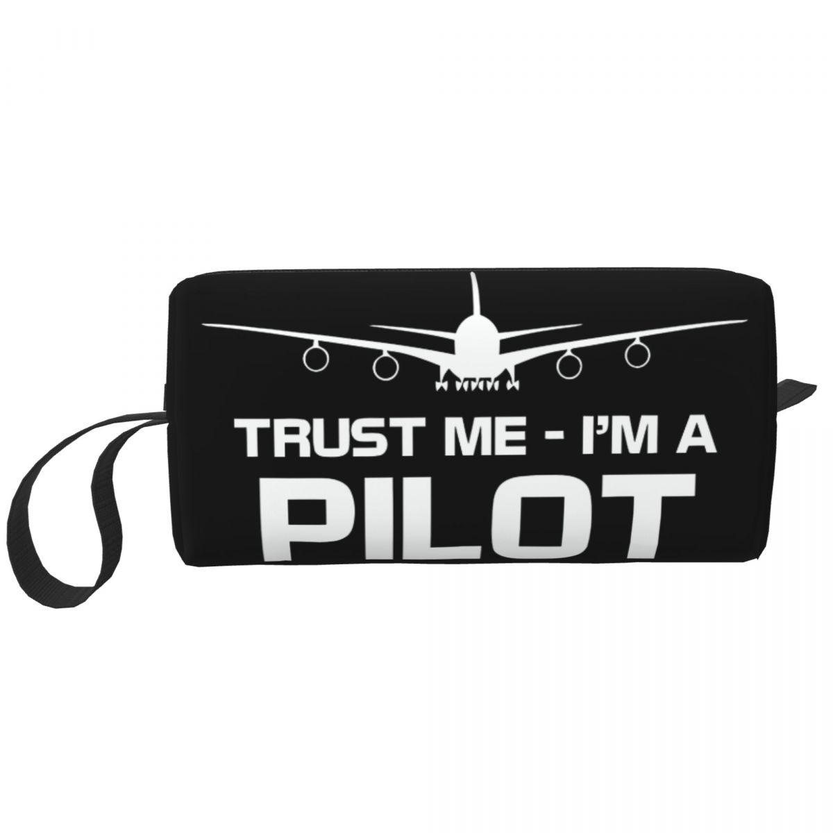Custom Airbus Fighter Pilot Travel Cosmetic Bag Women Aviation Airplane Toiletry Makeup Organizer Lady Beauty Storage Dopp Kit: Orange