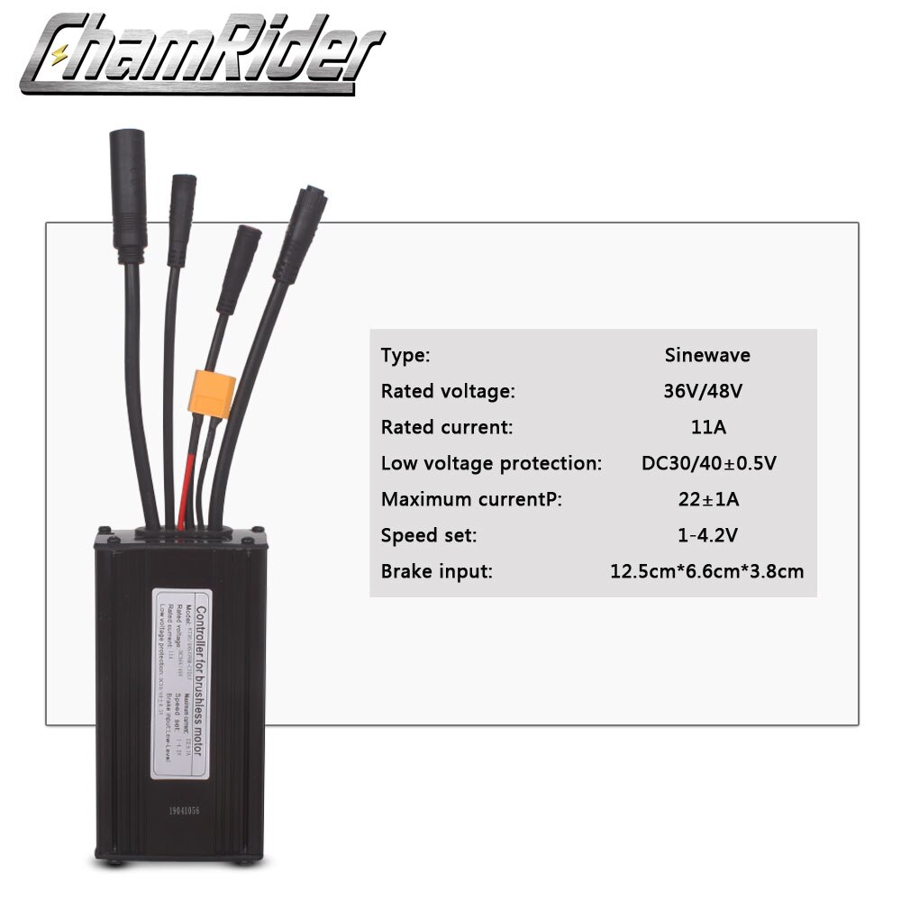 Ebike Controller Waterdicht Julet Connector 36V 48V 500W 22A 9 Mosfet Elektrische fiets Borstelloze Controller Sinewave KT serie