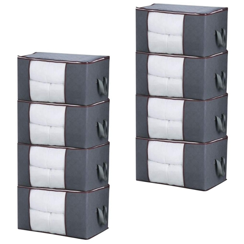 ZUJO Lot de 6 sacs de rangement sous vide avec fermeture éclair pour