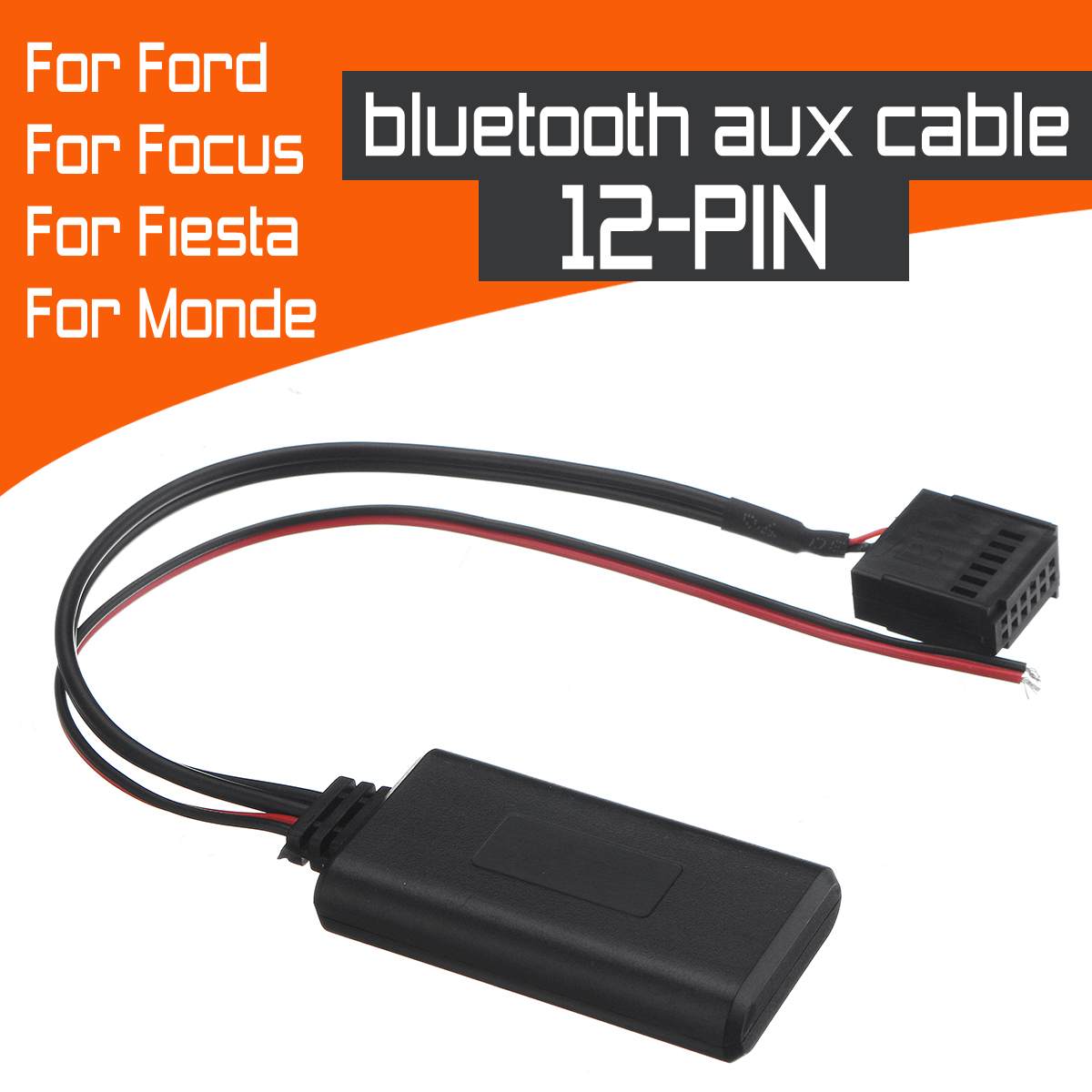 12V Car bluetooth Adapter Music Aux Module Cable Stereo AUX-IN For Ford For Focus For Fiesta For Monde