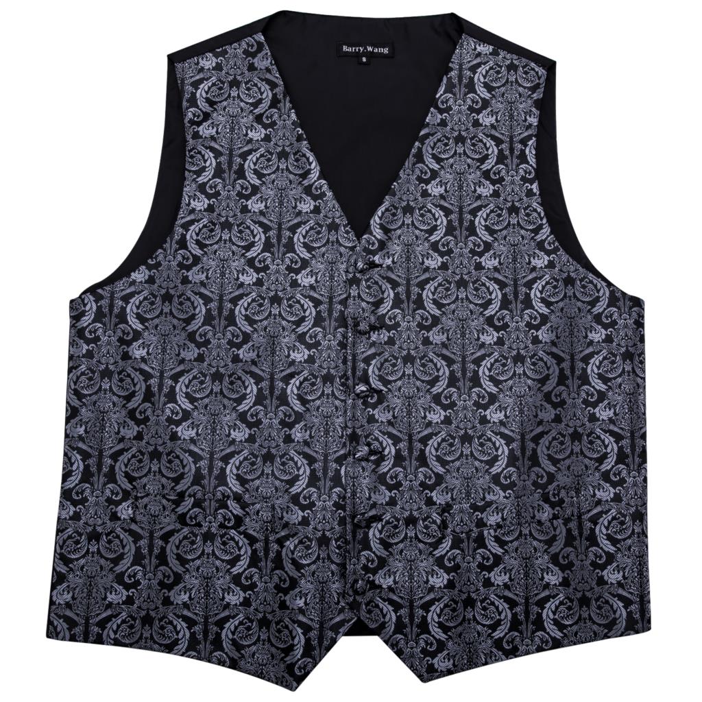 DiBanGu Silk Paisley Vest For Men Formal Suit Ghana
