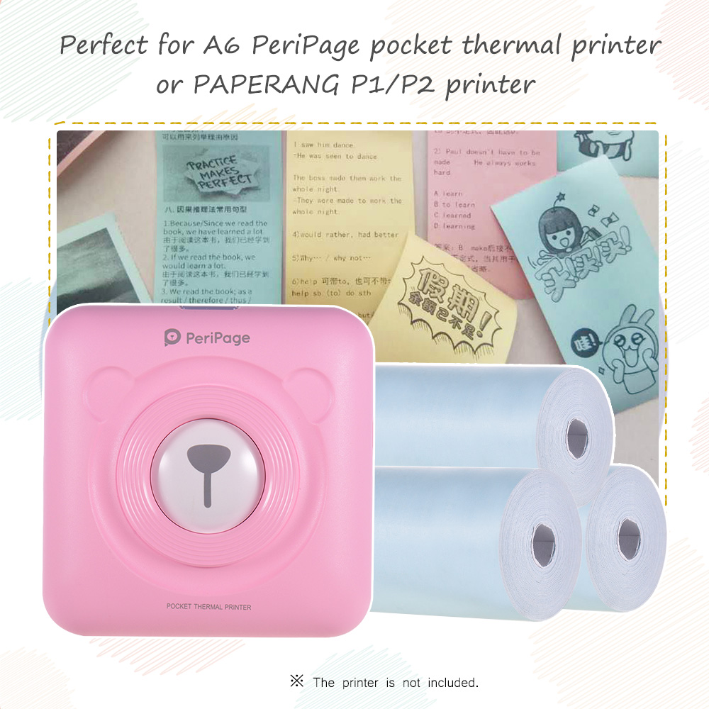 Thermal Paper Roll 57*30mm Clear Printing for PeriPage A6 Pocket Thermal Printer for PAPERANG P1/P2 Mini Photo Printer