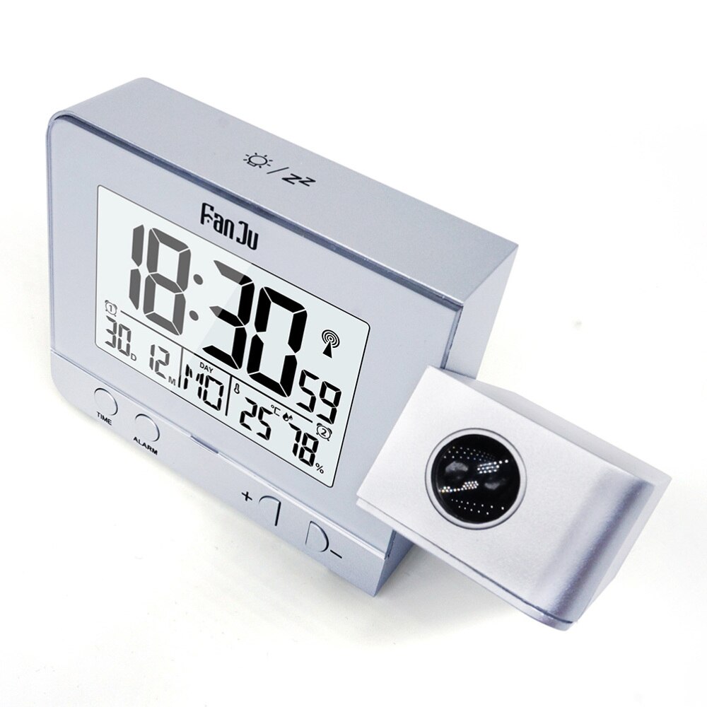 Led Clock Multi-Function Alarm Clock Temperature Display for Home Office School (Black, Battery)