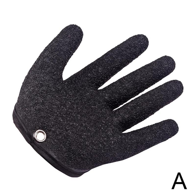 1Pcs Anti-slip Fish Catching Gloves Anti-pinch Waterproof PE Latex Fishing Gloves: Left