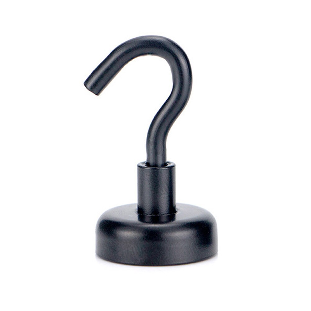 Household Magnetic Hook Powerful Hanger Heavy Cup Key Chain Bag 5.5kg Holder: Black