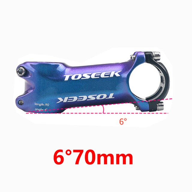 TOSEEK 3K farbwechsel Kohlenstoff Faser Fahrrad Sattelstütze Superlight MTB Rennrad Radfahren Sitz Post Teile 27.2/30.8/31,6 x350/400MM: 6 Grad 70mm