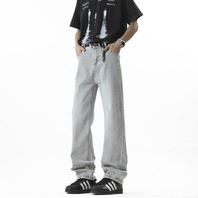 Plusstorlekar herr slim fit vintagejeans s-xxxxxl klassiska retro renfärgade skinny denimbyxor för vardagsbruk denimbyxor 5xl