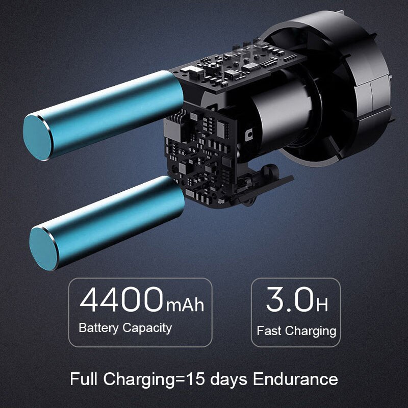 Handheld Cyclone Car Vacuum Cleaner USB Rechargeable 4400mAh Auto Home Office PC Wireless Dry Wet Vacuum Cleaner Mini Portable