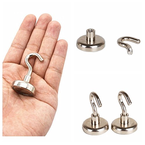 10 Stuks Sterke Magnetische Haken Zware Muur Haken Hanger Sleutel Jas Cup Opknoping Hanger Voor Thuis Keuken Opslag Organisatie