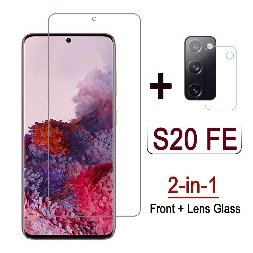 2 In 1 Glas Voor Samsung S20 Fe 5G Gehard Glas Camera Lens Beschermende Film Voor Samsung S20 fan Editie Screen Protector