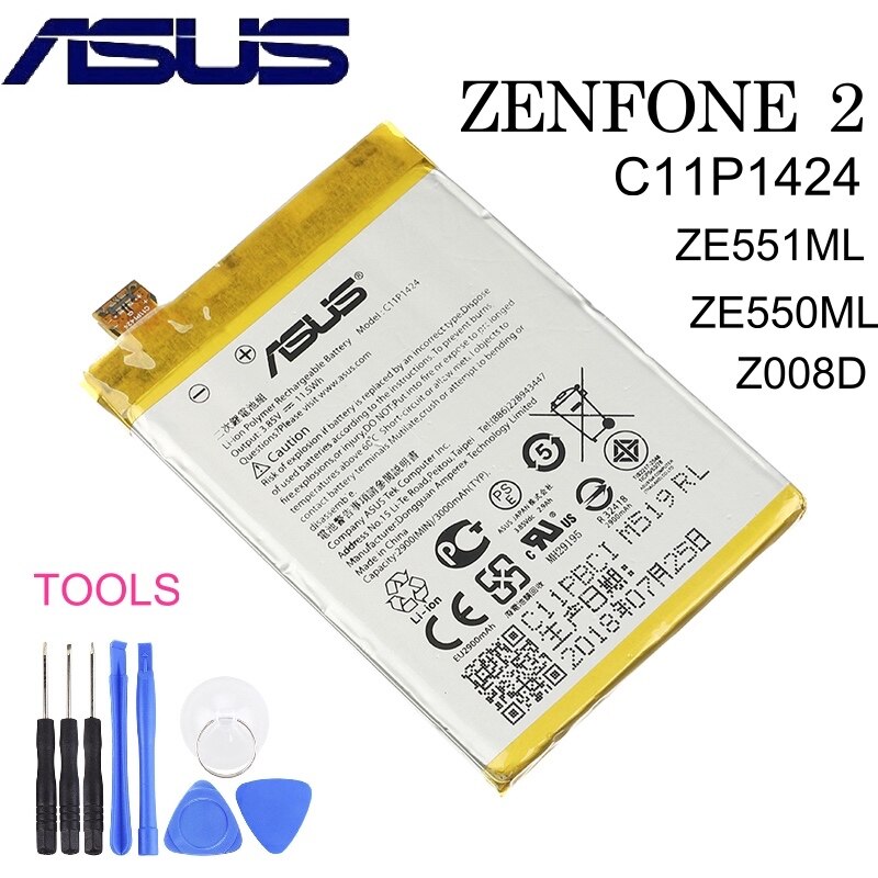 ASUS C11P1424 Original Battery For Asus ZenFone 2 Z008D ZE551ML ZE550ML Z00AD ZenFone2 5.5inch 3000mAh