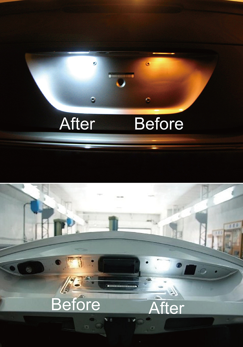 Luz LED de número de matrícula de coche para Citroen C5 III Peugeot 207 CC 308 MK2 208 con controlador Canbus incorporado