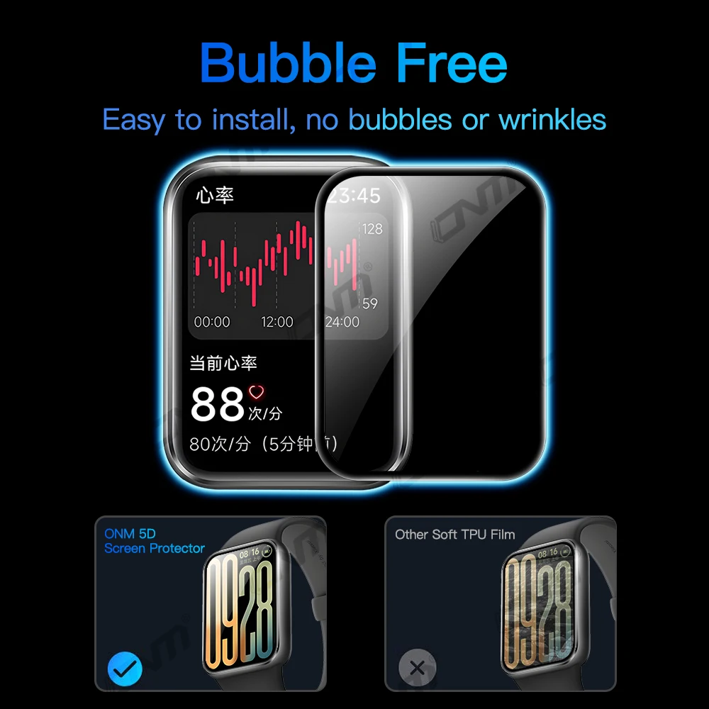 5D Protective Film for Xiaomi Mi Band 9 Pro Screen Protector Anti-scratch Soft Film MiBand 9 Pro Accessories (Not Glass)