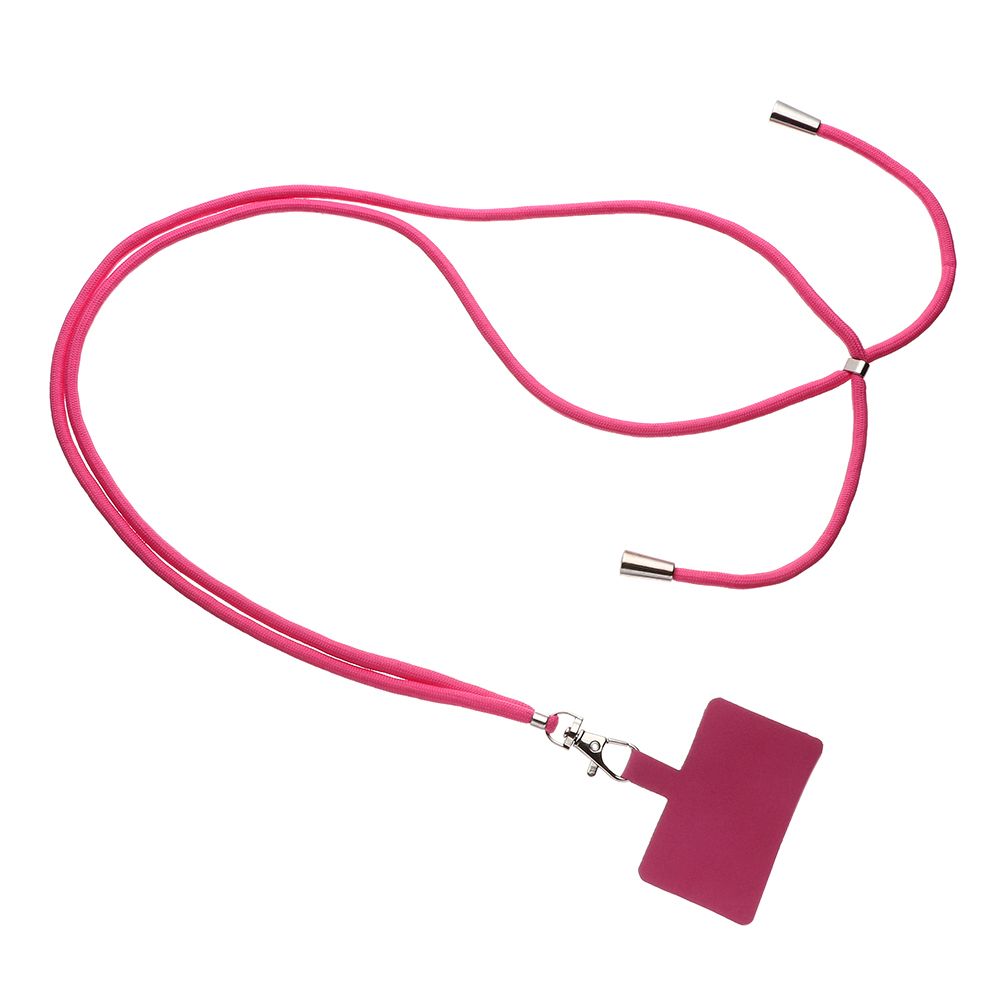 2022 Universal Phone Lanyard Adjustable Detachable Neck Cord Lanyard Strap Phone Safety Tether For All Mobile Phones Case Straps: rose red