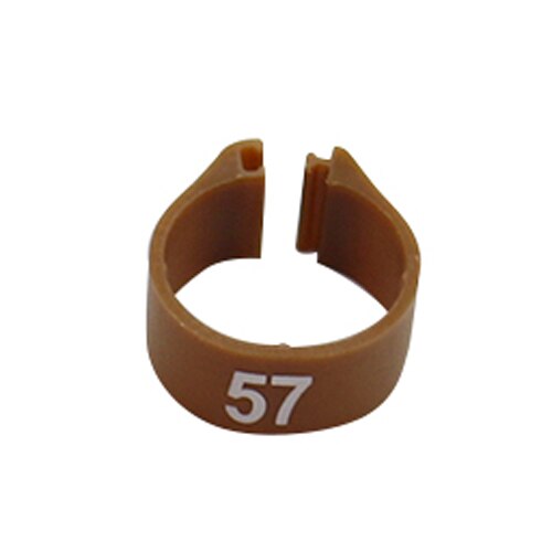 14Mm Vogel Plastic Clip Ringen Duif Gekleurde Voet Ring No.1-100 Voor 10 Kleuren Dier Carrying Levert Duif gekleurde Voet Ring: Brown