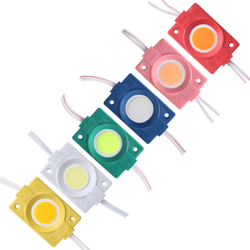 ledet modul 12v kolbe lys annonseskilt bakgrunnsbelysning butikk banner vanntett  ip65 hvit rød grønn blå gul rosa 10 stk