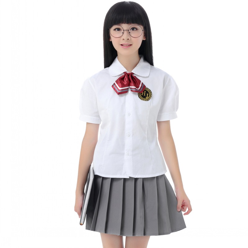 Uniforme Escolar de clase para niñas, traje a juego para estudiantes, uniforme escolar juvenil, uniforme azul marino, Falda plisada D0305