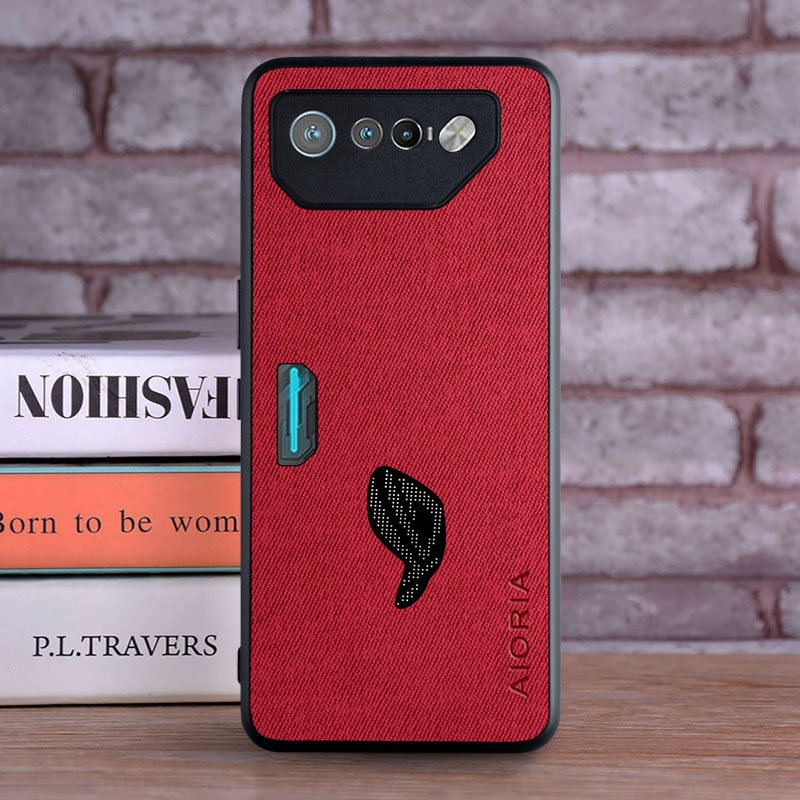 Hoesje Voor Asus Rog Telefoon 7 Coque Luxe Textiel Lederen Zachte Funda Telefoonhoes Voor Asus Rog Telefoon 7 Case Capa