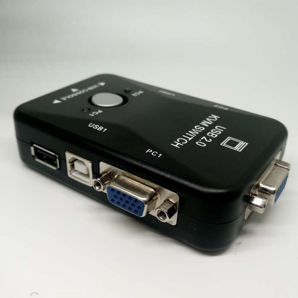 Qedo usb kvm switch 2 port vga svga switch box usb 2.0 kvm mus switcher keyboard 1920*1440 vga splitter box sharing switch