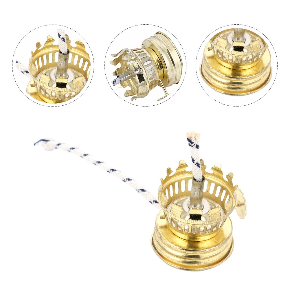 1 Set Oil Lamp Replacement Wick Antique Kerosene Lamp Burner Wick Holder Parts