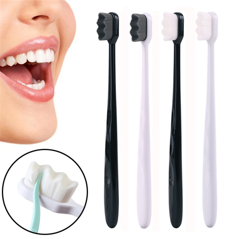 1PC Portable Ultra-fine Super Soft Bristle Adult Toothbrush for Sensitive Gums and Teeth Eco-friendly Brushes Oral Care Supply