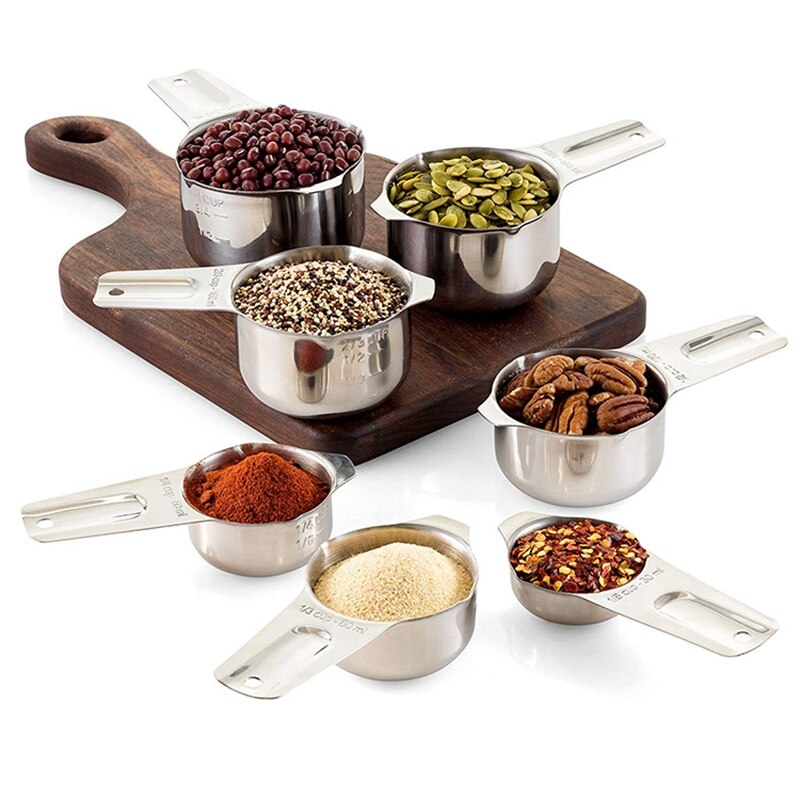 Stainless Steel Measuring Cups And Spoons Set,Metal Measuring Spoons And Cups,Dry Measuring Cups,Liquid Measuring Cups