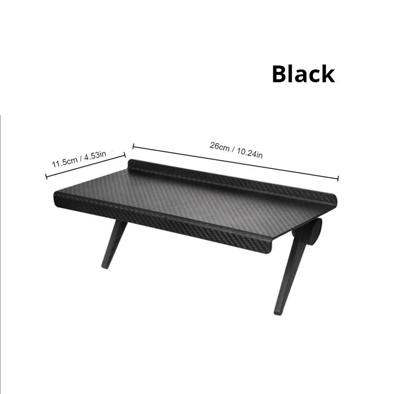 1pc White/Black Adjustable Hanging Rack for TV Set Top Box, Remote Control, Router & Small Accessories, Multi-Functional Storage: black