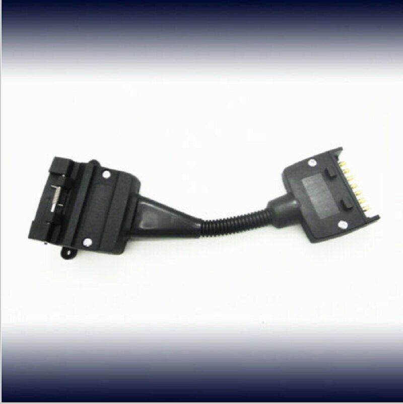 12-Pin Female Socket To 7-Pin Flat Plug Trailer Adapter Caravan Wiring Connector Plug Receptacle Hardware
