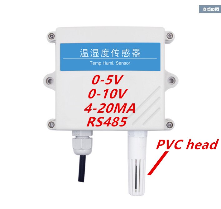 Temperature and humidity transmitter sensor 4-20mA 0-10V 0-5V RS485 output moisture meter with HVAC WANGZI PE probe