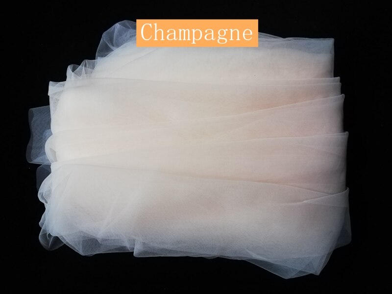 Wedding Veil 3 Meters 1 Layer Bride Headdress White Ivory Simple Bridal Veil With Comb Wedding Accessories De Novia Velo: Champagne / 300cm