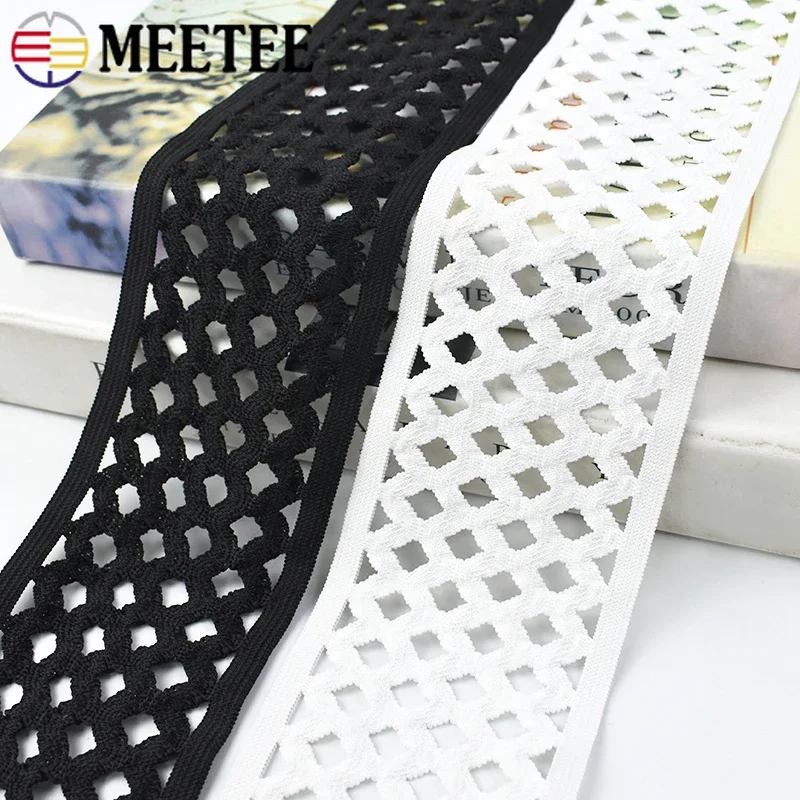 3/5M 75mm Mesh Elastische Band Zachte Tailleband Nylon Stretch Elastiekjes voor Broek Rok riem DIY Kleding Naaien Accessoires