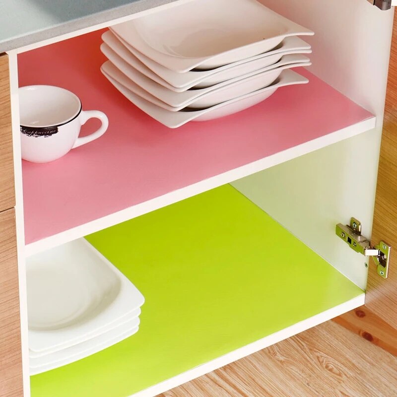 Herbruikbare Vochtbestendige Pad Papier Keuken Aanrecht Waterdichte Kast Papier Keukenkast Pad Antislip Lade Pad Sticker