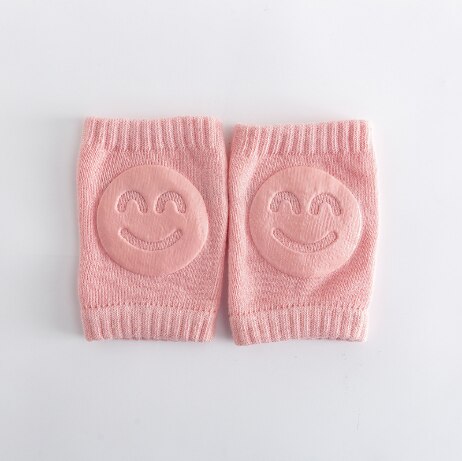 Niños antideslizantes que gatean codo infantes bebé accesorios sonrisa rodilleras Protector de seguridad rodillera calentador de piernas niñas niños: Pink