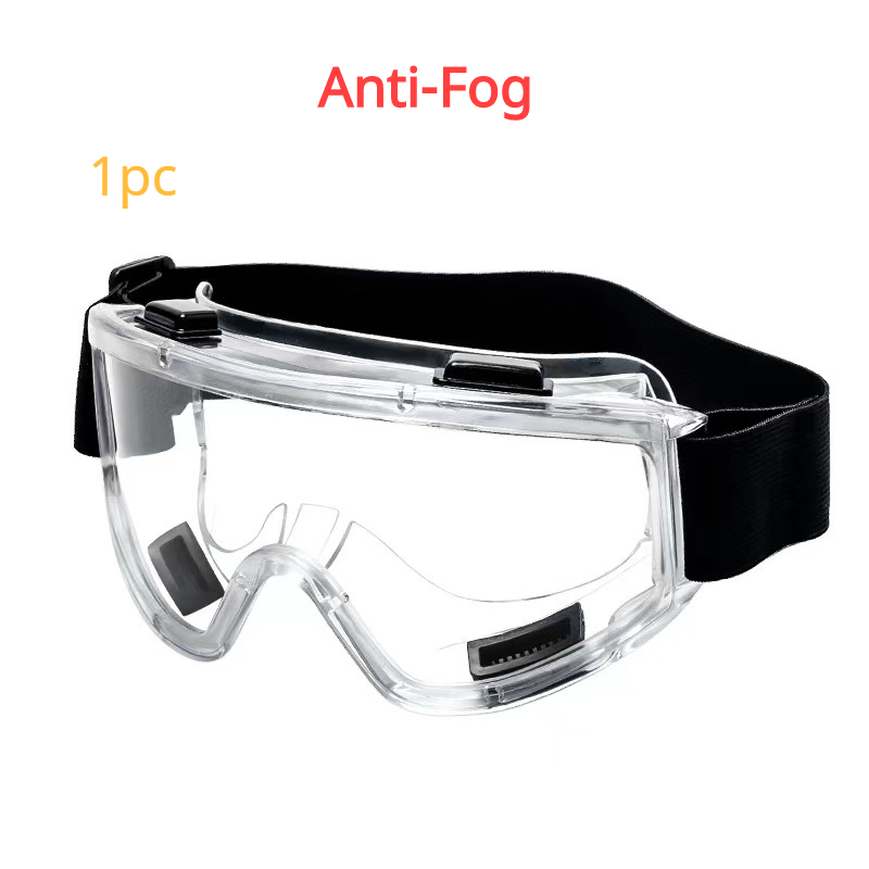 Safety Goggle Anti-splash Dust-Proof WInd-Proof Work Lab Eyewear Eye Protection Industrial Research Safety Glasses Clear Lens: 1pcs Anti-fog Clear